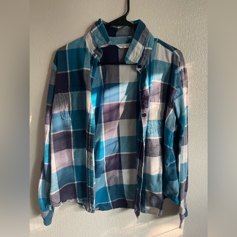 Riders by Lee Blue and White Flannel.
